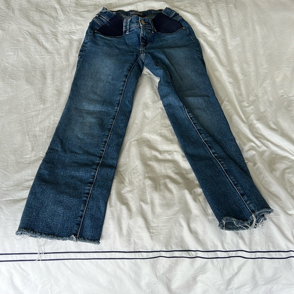 Maternity frayed edge jeans